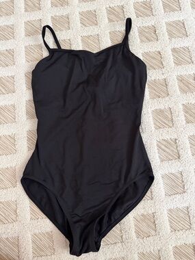 Amazon Black Slim-Strap One-Piece leotard